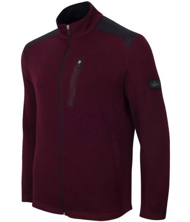 Greg Norman Mens Solid Colorblock Fz Fleece Jacket - 2XLT