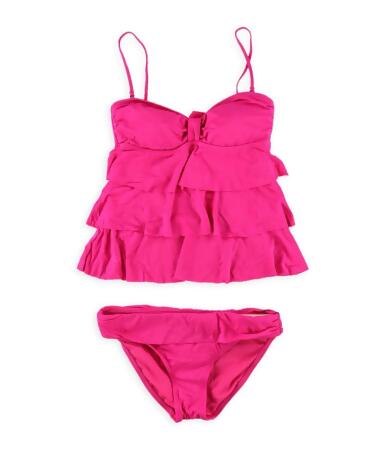 Kenneth Cole Womens Tiered Banded 2 Piece Bandeau - S