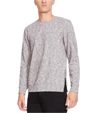 Kenneth Cole Mens Space-Dyed Side Zip Graphic T-Shirt - M