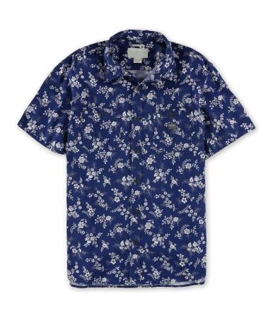 Ralph Lauren Mens Floral Slub Button Up Shirt - L
