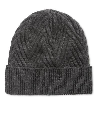 Ryan Seacrest Distinction Mens Herringbone Knit Beanie Hat - One Size