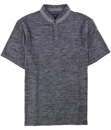 Tasso Elba Mens Heathered Henley Shirt - L