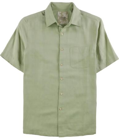 Tasso Elba Mens Silk-Blend Crosshatch Button Up Shirt - M