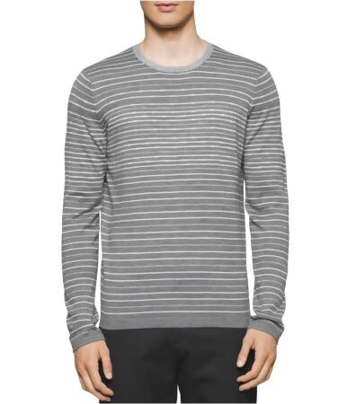 Calvin Klein Mens Jagged-Striped Pullover Sweater - XL