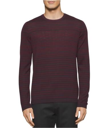 Calvin Klein Mens Jagged-Striped Pullover Sweater - L