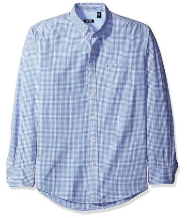 Izod Mens Breeze Plaid Button Up Shirt - S