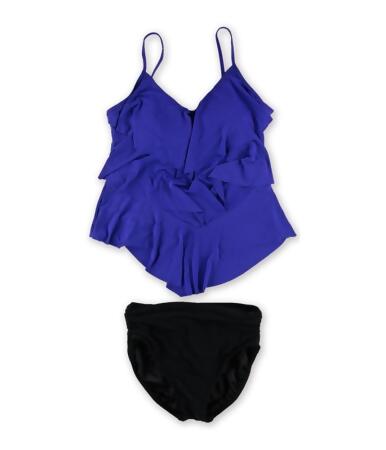 Magicsuit Womens Solid Ruched 2 Piece Tankini - 12
