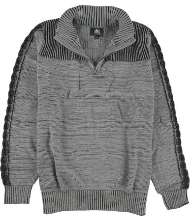 Rock Republic Mens Marbled Mock-Neck Pullover Sweater - L