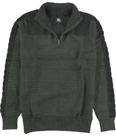 Rock Republic Mens Marbled Mock-Neck Pullover Sweater - L