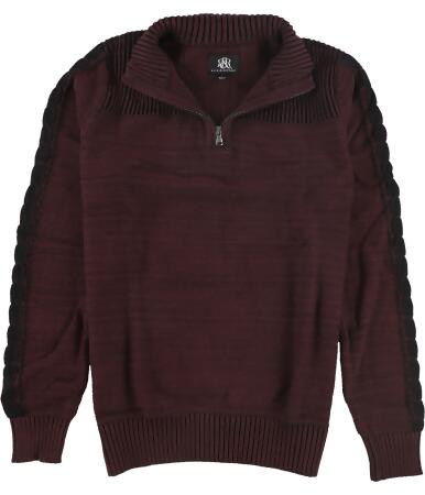 Rock Republic Mens Marbled Mock-Neck Pullover Sweater - L