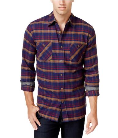 Weatherproof Mens Vintage Plaid Flannel Button Up Shirt - S