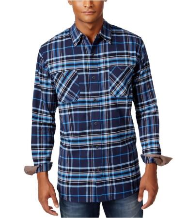 Weatherproof Mens Vintage Plaid Flannel Button Up Shirt - M