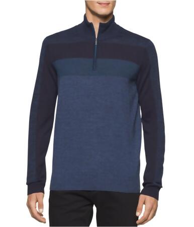 Calvin Klein Mens Merino Colorblocked Knit Sweater - 2XL