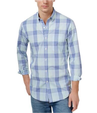 Club Room Mens Plaid Button Up Shirt - S