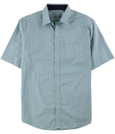 Tasso Elba Mens Printed Button Up Shirt - L