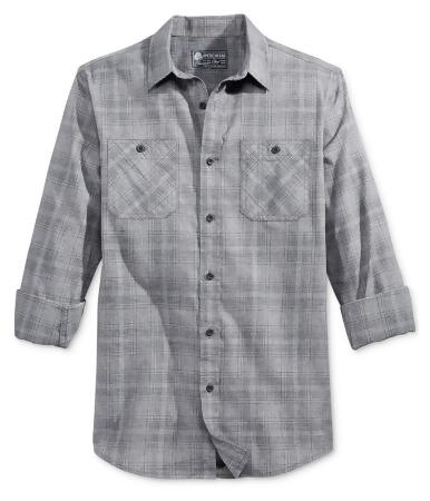 American Rag Mens Sketch Plaid Button Up Shirt - S