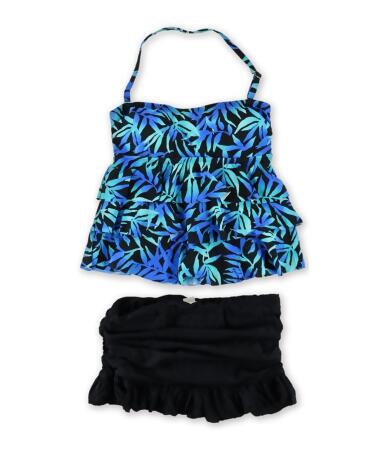 Island Escape Womens Tahiti Ruffled 2 Piece Bandini - 10