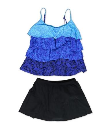Miraclesuit Womens Lace Tier Skirt 2 Piece Tankini - 10