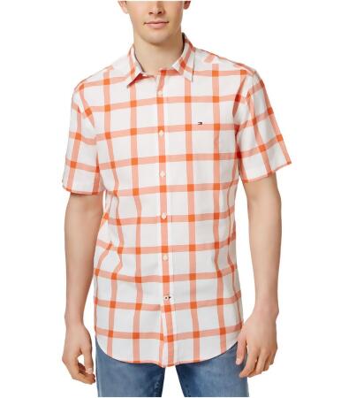 Tommy Hilfiger Mens Drexler Windowpane Button Up Shirt - XS