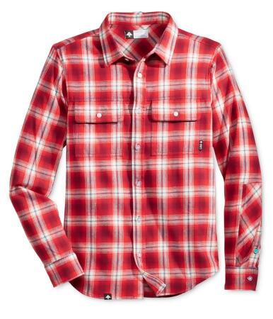 Lrg Mens Vice Plaid Button Up Shirt - S