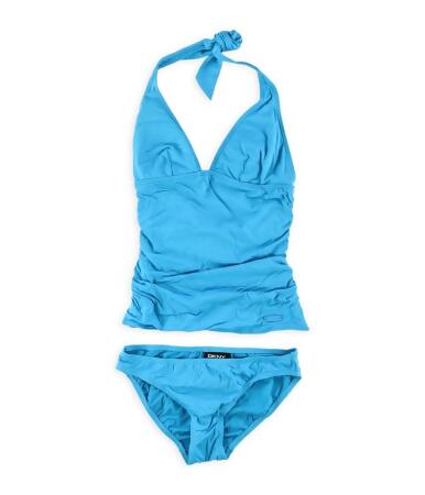 Dkny Womens Ruched Brief 2 Piece Tankini - XS