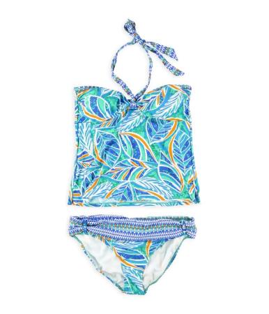 Island Escape Womens Tiki Belted 2 Piece Bandini - 16