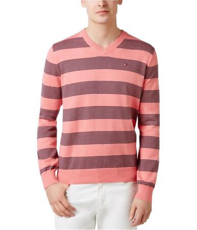 Tommy Hilfiger Mens Carrington Striped V Pullover Sweater - 2XL