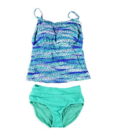 Island Escape Womens High Neck And Waist 2 Piece Tankini - 10