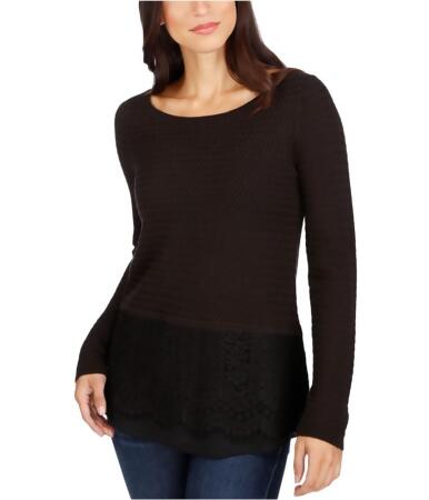 Lucky Brand Womens Lace Trim Knit Sweater - S