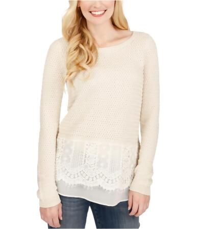 Lucky Brand Womens Lace Trim Knit Sweater - XL