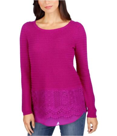 Lucky Brand Womens Lace Trim Knit Sweater - XL