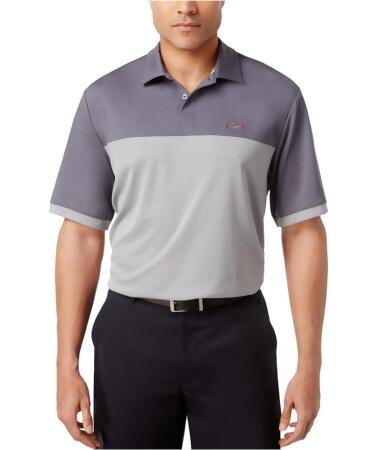 Greg Norman Mens Two Tone Embossed Rugby Polo Shirt - L