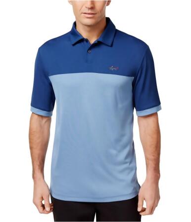 Greg Norman Mens Two Tone Embossed Rugby Polo Shirt - M