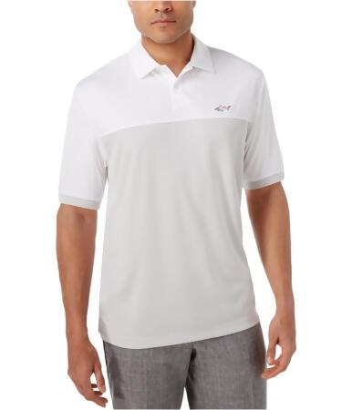 Greg Norman Mens Two Tone Embossed Rugby Polo Shirt - S