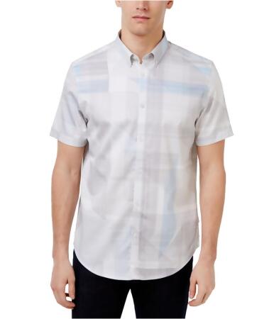 Calvin Klein Mens Linear Dressy Refined Button Up Shirt - L