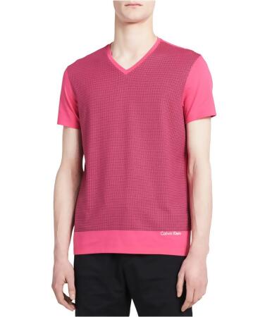 Calvin Klein Mens Colorblock Grid Graphic T-Shirt - XL