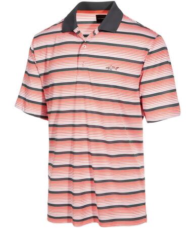 Greg Norman Mens Multi Striped Performance Rugby Polo Shirt - S