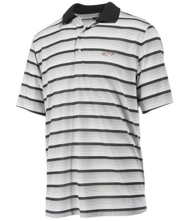 Greg Norman Mens Multi Striped Performance Rugby Polo Shirt - M