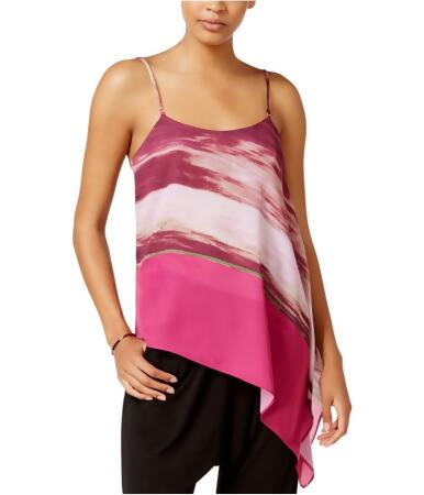 Rachel Roy Womens Printed Asymmetrical Tank Top - M