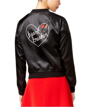 Material Girl Womens Heart Breaker Bomber Jacket - XL