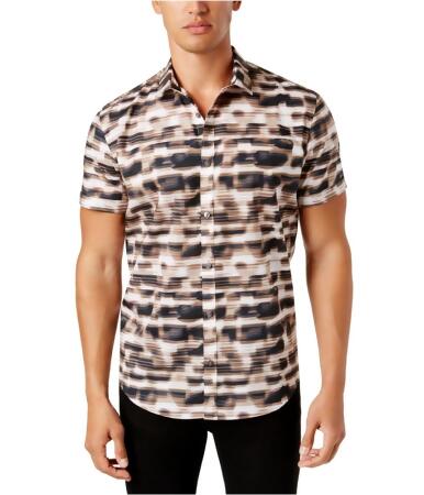Calvin Klein Mens Hologram Print Button Up Shirt - 2XL