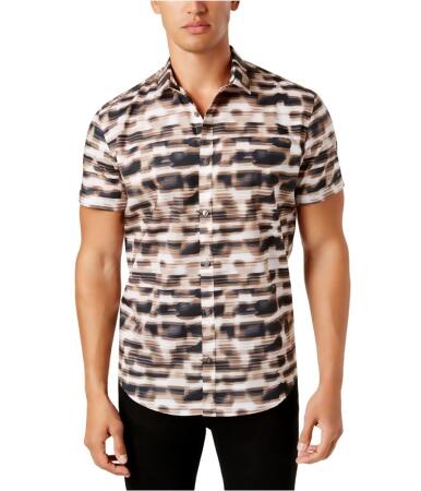 Calvin Klein Mens Hologram Print Button Up Shirt - XL