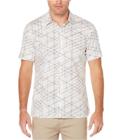 Perry Ellis Mens Linear Button Up Shirt - XL