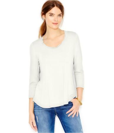 Maison Jules Womens Long Sleeve Scoop Neck Pullover Blouse - M