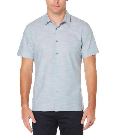 Perry Ellis Mens Textured Button Up Shirt - L