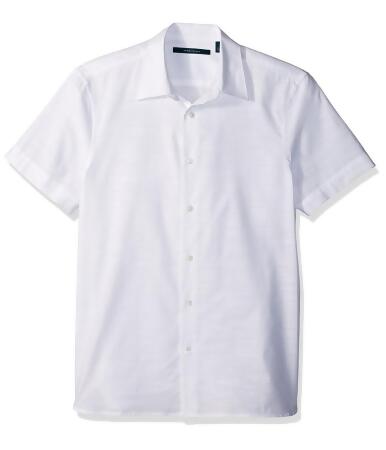 Perry Ellis Mens Textured Button Up Shirt - S