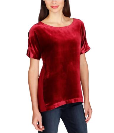 Lucky Brand Womens Velvet Contrast Embellished T-Shirt - M