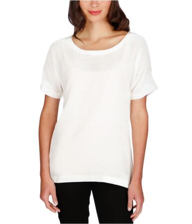 Lucky Brand Womens Velvet Contrast Embellished T-Shirt - S