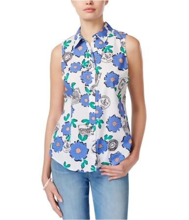 Maison Jules Womens Floral Graphic Tank Top - L