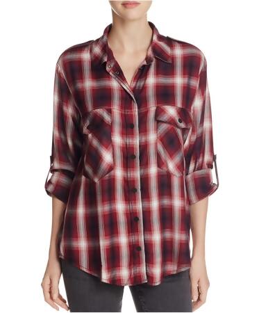 Sanctuary Clothing Womens Boyfriend Plaid Button Up Shirt - XS